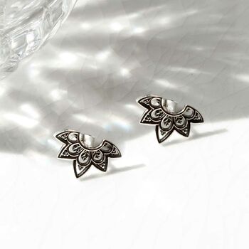 Sterling Silver Eastern Starburst Studs, 4 of 7