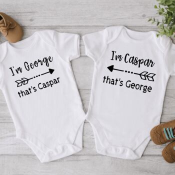 Personalised Twin Baby Gift Set | Matching Twin Clothes, 4 of 12