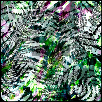 Fern Botanical Extra Large Silk Scarf, 4 of 5