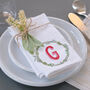Personalised Pink Initial Wreath Napkin, thumbnail 1 of 1