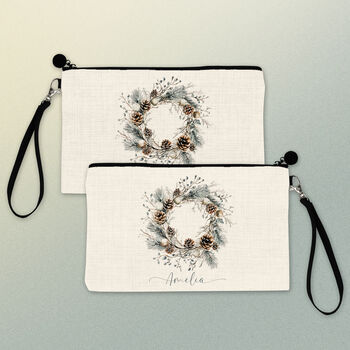Personalised Make Up Accessory Bag, Compact, Stylish Gift For Her And Teachers, Removable Wrist Strap, Christmas Gift, 2 of 8