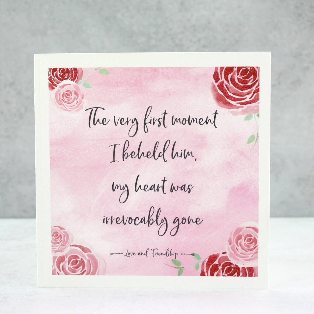Jane Austen Literary Anniversary Card By six0six design