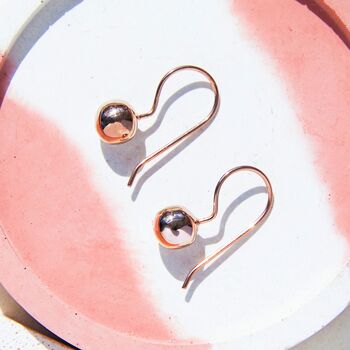 Ball Hook Gold Plated Silver Earrings, 2 of 6