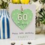 Personalised 60th Birthday Card For Her Heart And Number, thumbnail 1 of 3