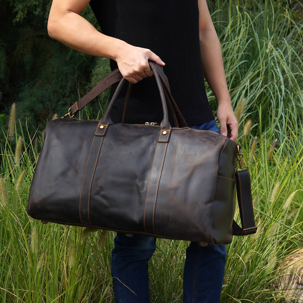 Genuine Leather Duffle By EAZO
