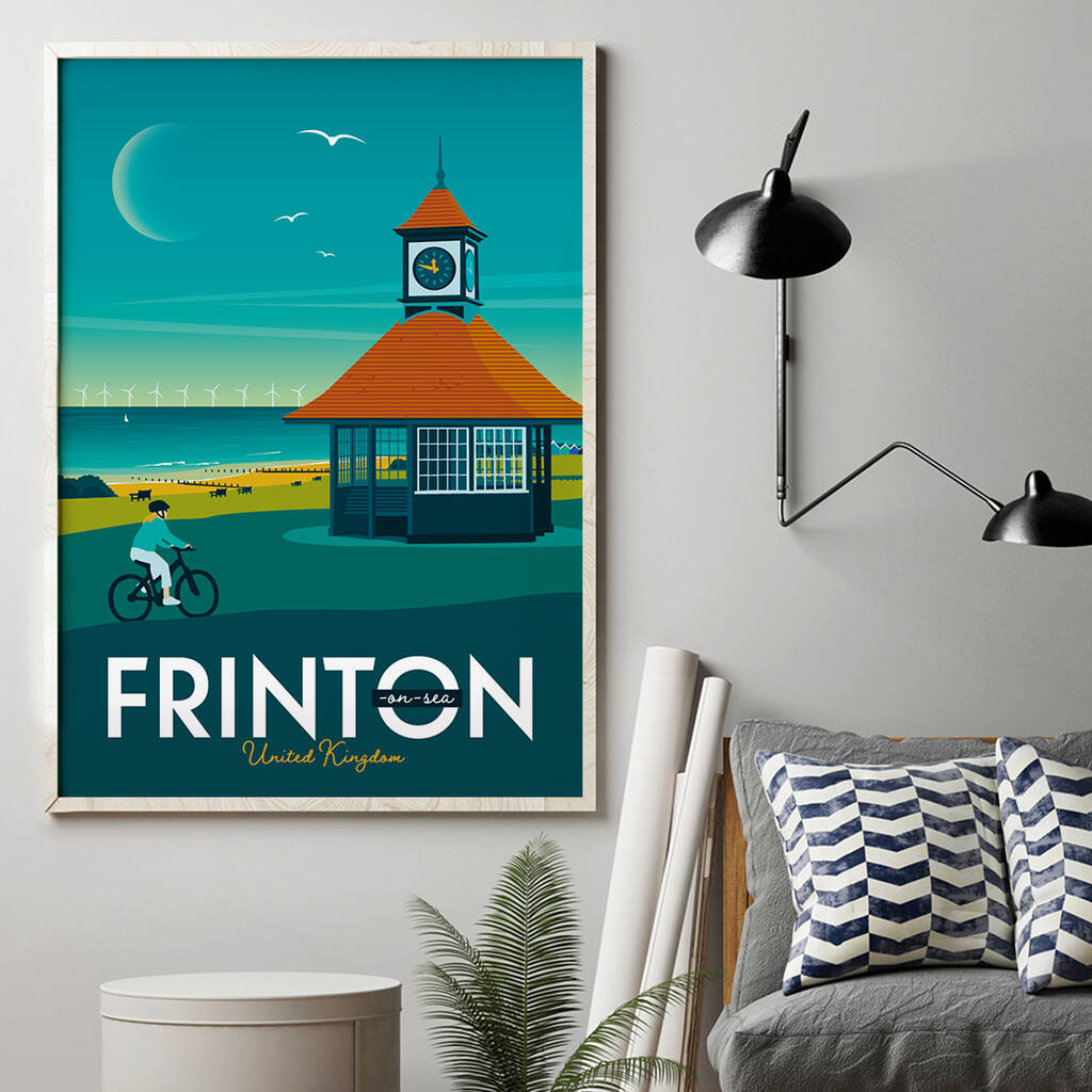 Frinton On Sea Art Print By Heyday Designs | notonthehighstreet.com