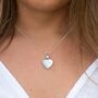 Engraved Sterling Silver Large Heart Locket Necklace, thumbnail 4 of 7