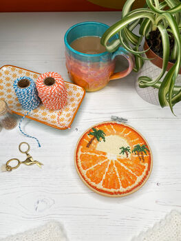 Orange Fruit Sunset Cross Stitch Kit, 8 of 8