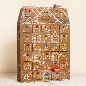 Personalised Fill Your Own Colour Pop Gingerbread House LED Advent Calendar, 2 of 11