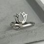 Sterling Silver Lotus Blossom Ring, Bohemian Jewellery, thumbnail 1 of 10
