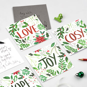 Joy Foliage Christmas Card, 9 of 11