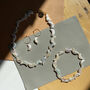 Handmade Freshwater Pearl Moon Sterling Silver Anklet, thumbnail 5 of 7