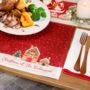 Christmas Table Place Mats Red Gingerbread Four Pack, thumbnail 2 of 4