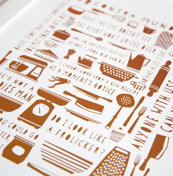 Personalised Copper Cooking Print, 7 of 7