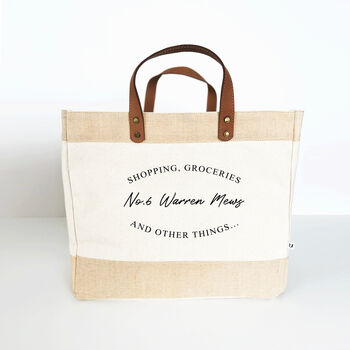 Luxury Canvas Shopping Bag, Groceries And Other Things, 3 of 7