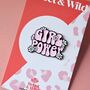 Girl Power Groovy Enamel Pin Badge, thumbnail 1 of 5