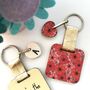 Personalised August Birth Flower Keyring, thumbnail 3 of 3