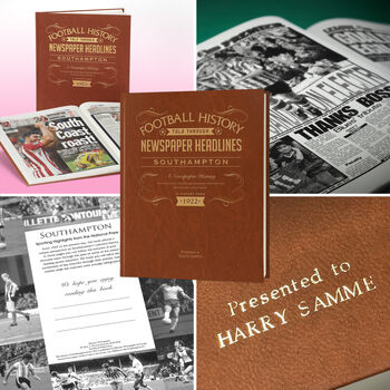 Southampton Fc Personalised Football Gift Saints Newspaper History Book, 7 of 12