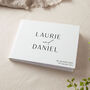 Modern Elegance Personalised Names Wedding Guest Book, thumbnail 1 of 3