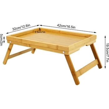 Portable Bamboo Tray With Folding Legs, 6 of 6