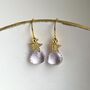 Aaa Pink Amethyst And Star Drop Earrings, thumbnail 8 of 9