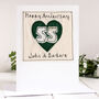 Personalised 55th Emerald Wedding Anniversary Card, thumbnail 1 of 9