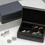 Personalised Message Leather Cufflink Box, thumbnail 1 of 4