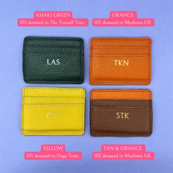 Personalised Leather Card Holder, 6 of 9