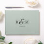 Personalised Wedding Initials Linen Guest Book, thumbnail 1 of 11