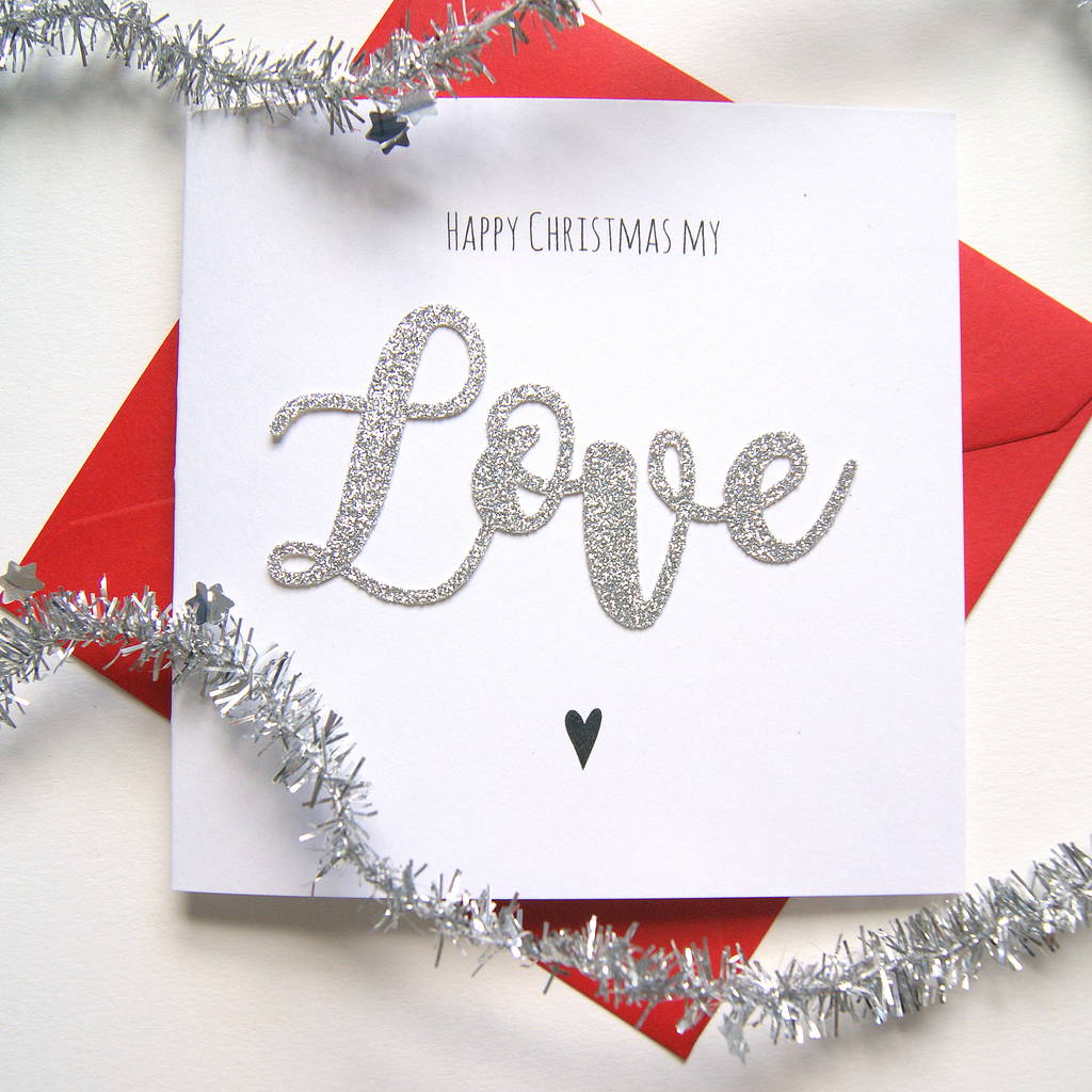 Christmas Card Happy Christmas My Love By The Hummingbird Card Company