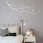 Winter Branch With Stars Fabric Wall Sticker, thumbnail 2 of 6