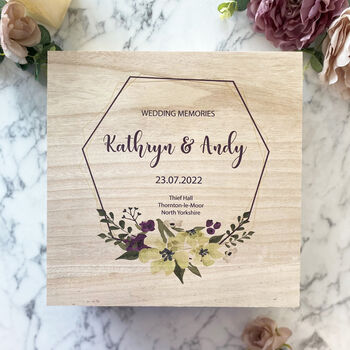 Personalised Wedding Memories Keepsake Box, 3 of 6