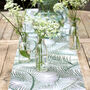 Tropical Palm Leaf Cotton Table Runner | 3m, thumbnail 1 of 7