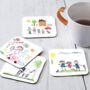 Personalised Kids Drawing Coasters, thumbnail 1 of 2