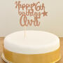 Happy Birthday Cake Topper With Name And Number, thumbnail 1 of 3
