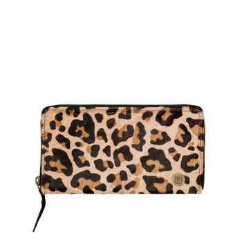Ladies Leopard Print Pony Hair Leather Purse, 2 of 6
