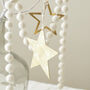 Fair Trade Brass Star Hanging Christmas Decor 3pc Set, thumbnail 2 of 8