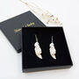 Feather Earrings In Sterling Silver, thumbnail 2 of 10