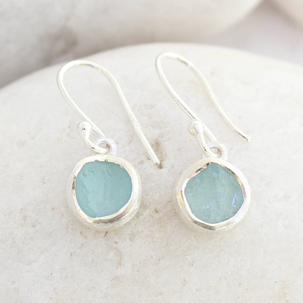 aquamarine gemstone handmade ladies earrings by poppy jewellery ...