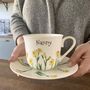 Personalised Daffodil Cup And Saucer, thumbnail 1 of 3