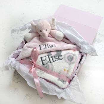 Personalised Pink Blanket And Comforter Set, 5 of 10
