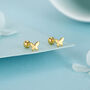 Sterling Silver Butterfly 18 G Screw Back Stud Earrings, thumbnail 7 of 12