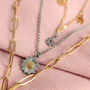 Set Of Three Flower Charm Chain Necklaces For Women, thumbnail 3 of 6