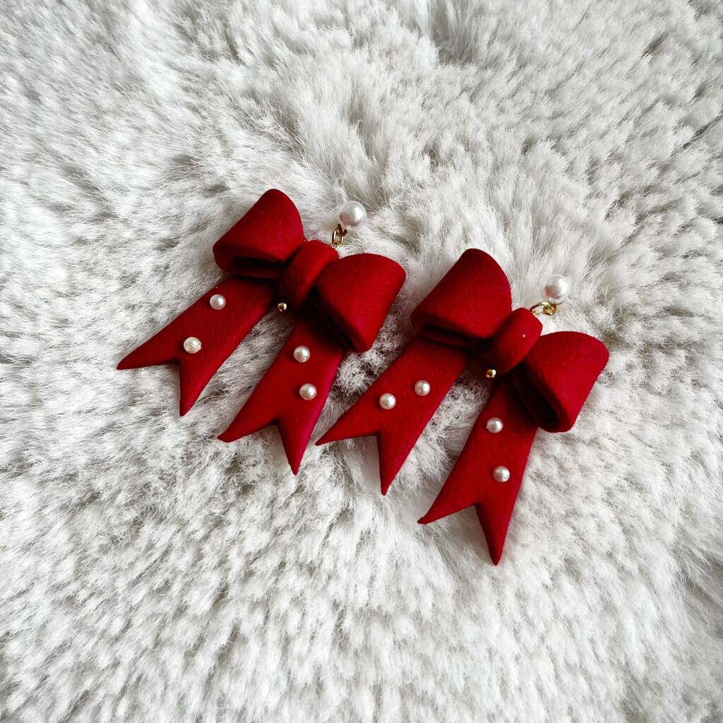 Statement Bow And Pearl Earrings, 1 of 5