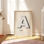 Personalised Nursery Initial Print, thumbnail 1 of 3