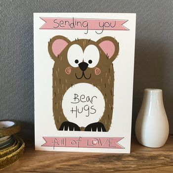 Bear Hugs Card, Thinking Of You 'Sending Love', 4 of 5