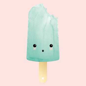 Ice Lolly And Ice Cream Children's Nursery Foil Print, 7 of 9