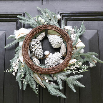 Cotton Forest Giant Christmas Wreath, 5 of 6