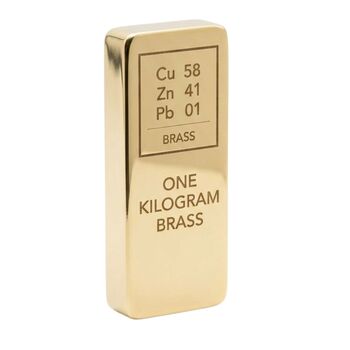 One Kilogram Solid Brass Bullion Bar – Fine Metal Ingot, 2 of 3