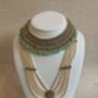 Indian Antique Gold Plated Mint Green Pearl Mala Set, thumbnail 2 of 9